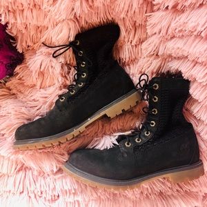 Open Weave Black Timberland Boots